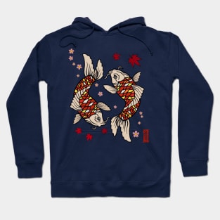 Japanese Koi Fish Sakura Zen Hoodie